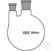 Pallone Duran fondo tondo ml.4000 centrale NS29/32 + laterale NS29/32 parallelo Pallone in vetro...